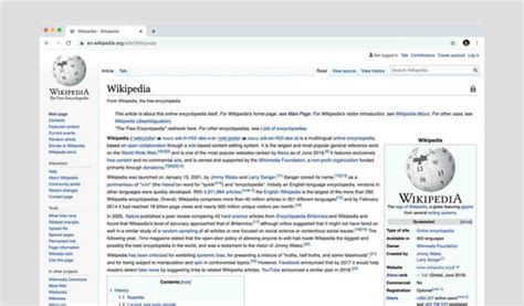 Interfaz de Wikipedia