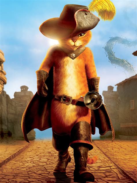 El Gato con Botas enfrentando a un gigante