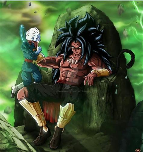 Ilustración de Yamoshi, el primer Super Saiyan legendario