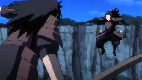 Hashirama Senju luchando contra Madara Uchiha
