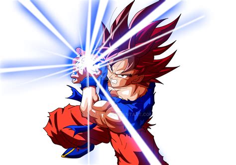 Son Goku preparando un Kamehameha