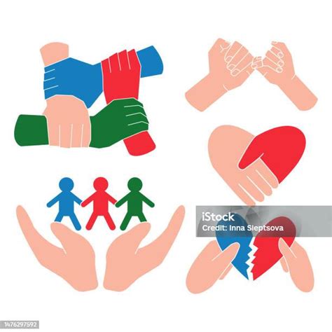 Sello de la Reconciliación formado por las manos de las estatuas