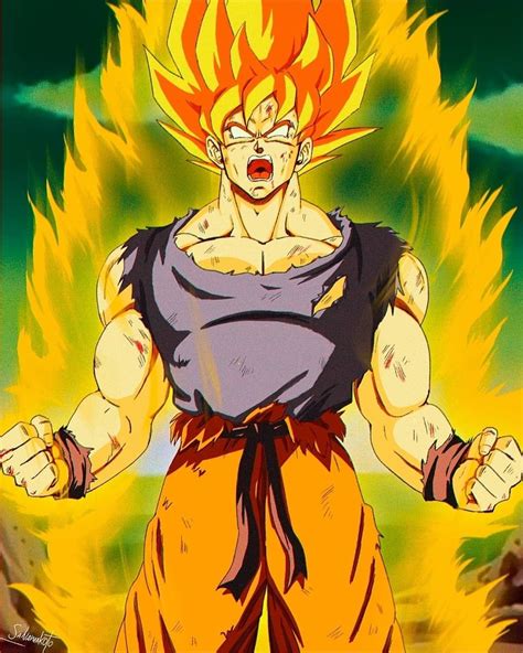 Son Goku transformado en Super Saiyajin