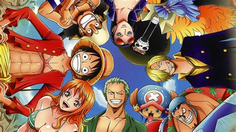 Ilustración de un grupo de personajes de One Piece con sudaderas