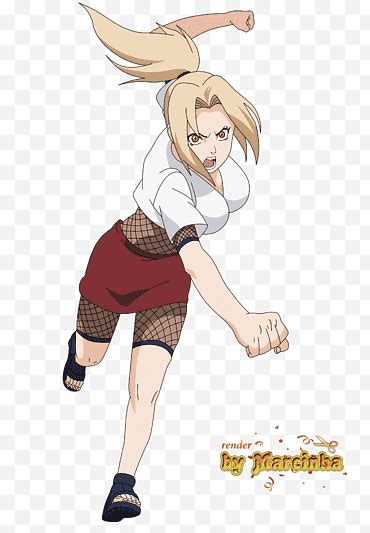 Ilustración de Tsunade en una situación comprometedora