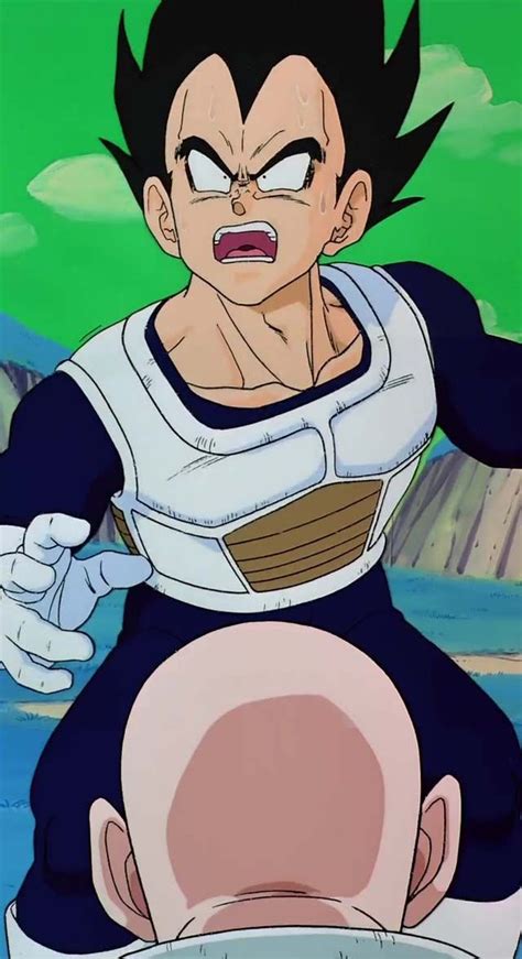 Viñeta de Trunks asustado hablando con Vegeta