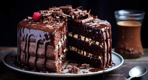 Pastel de chocolate con glaseado