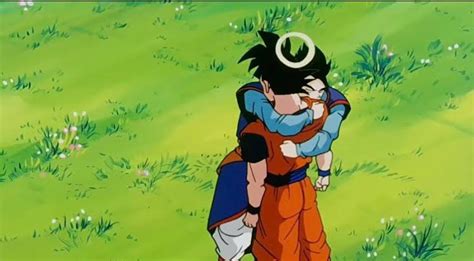 Goku explicando a Gohan sobre su exceso de energía