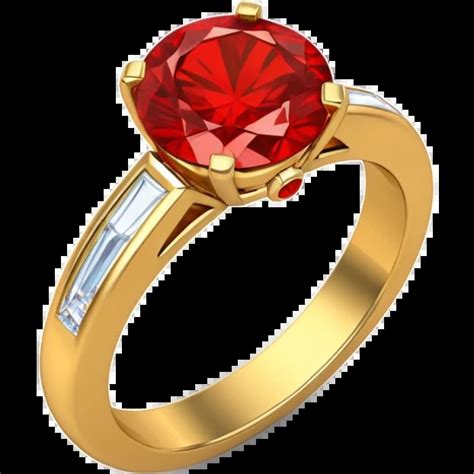 Anillo de Sakura con gema roja