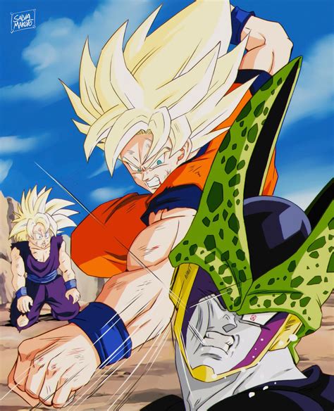 Gohan defendiendo al Brontosaurio