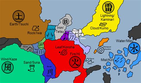 Mapa de las naciones de Naruto