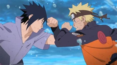 Sasuke y Naruto en combate