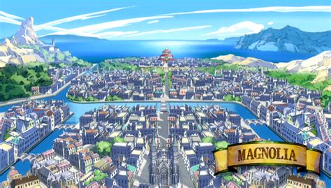 Mapa de Magnolia, la ciudad de Fairy Tail