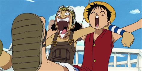 Ilustración de Usopp discutiendo con Luffy sobre el Going Merry