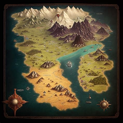 Mapa del reino ficticio del manhwa