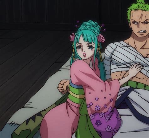 Zoro siendo cuidado por Hiyori