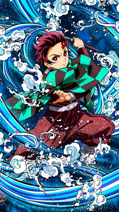 Ilustración de Tanjiro Kamado durante su entrenamiento