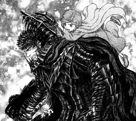 Guts y Schierke, dos guerreros de la serie de manga Berserk.