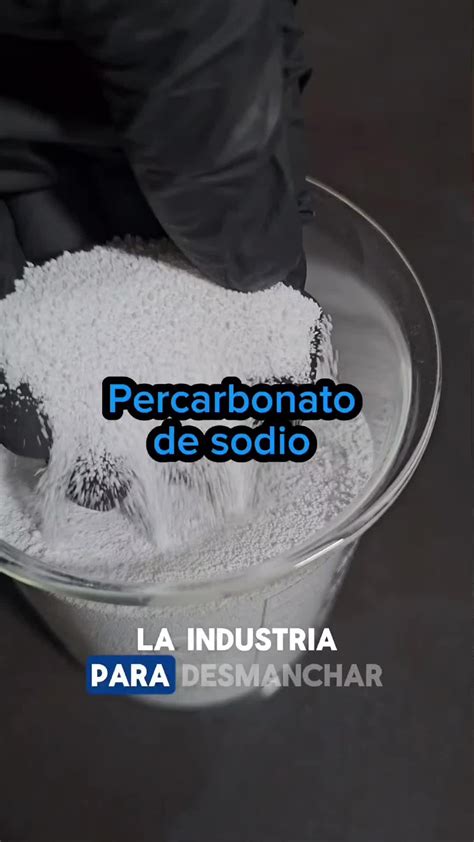 Esquema de cómo funciona el percarbonato de sodio liberando oxígeno