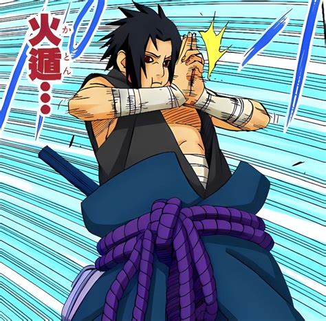 Sasuke utilizando el Jutsu de Cuerpo Parpadeante