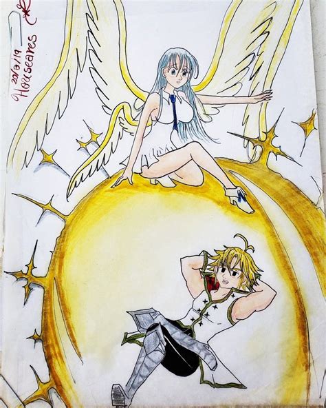 Ilustración conceptual de Meliodas vs Natsu