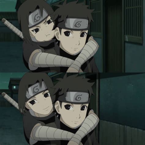 Shisui Uchiha y Itachi Uchiha de niños