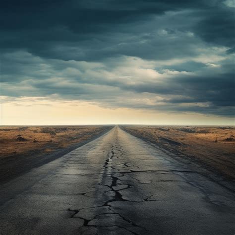 Horizonte con un camino que se pierde en la distancia.