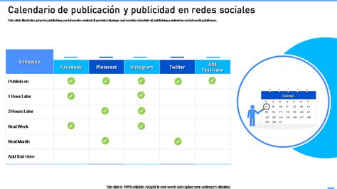 calendario con fechas de publicación