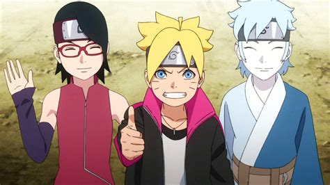 Sarada, Boruto y Mitsuki como el nuevo Equipo 7