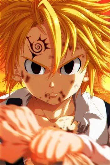 Meliodas con su característica marca demoníaca