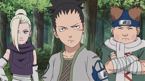 Shikamaru, Ino y Chōji cenando juntos