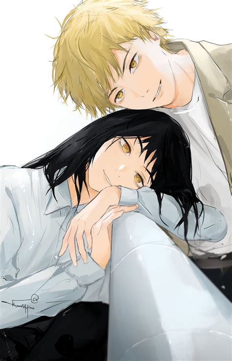 Denji y Asa Mitaka interactuando