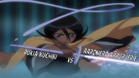 Rukia siendo atravesada por Aaroniero