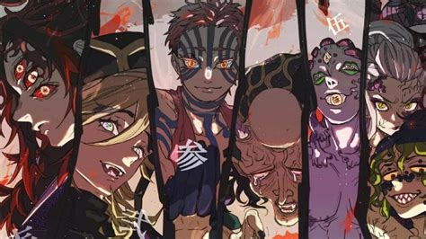 Imagen de la reunión de las Lunas Superiores en Kimetsu no Yaiba