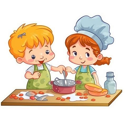 niños cocinando