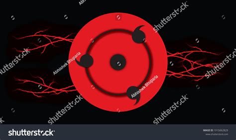 Ilustración del Sharingan con sus tres tomoe