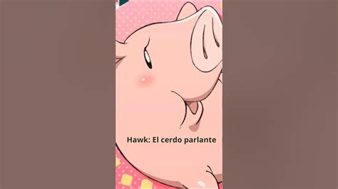 Ilustración de Hawk, el cerdo parlante.