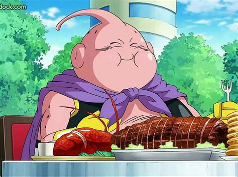 Majin Buu comiendo chocolate