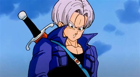 Trunks del Futuro en acción con su espada