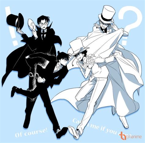 Imagen de Kaito Kid regalando algo a Shinichi