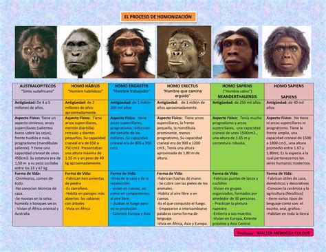 Gráfico comparativo de la evolución de los personajes