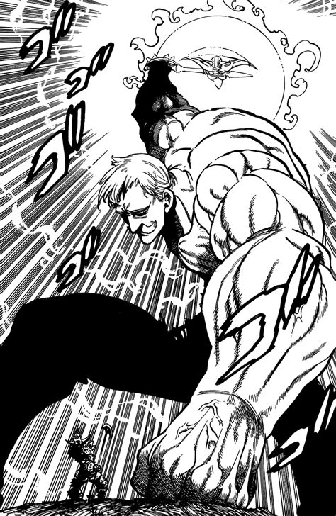 Escanor luchando contra el Demonio Original