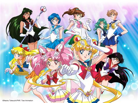 Ilustración de Sailor Moon y las Sailor Senshi