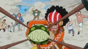 Usopp usando Pop Greens