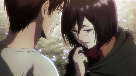 Escena final del capítulo 49 con Eren y Mikasa enfrentándose a Levi