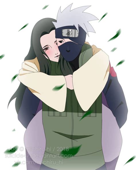 Kakashi y Hanare observando las nubes