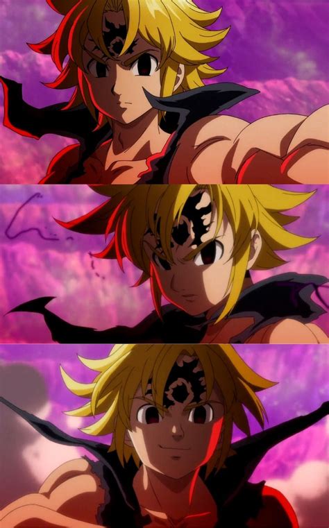 Ilustración de Meliodas en su forma demoníaca