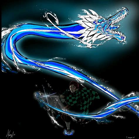 Arte conceptual de las técnicas de Respiración de Agua de Tanjiro