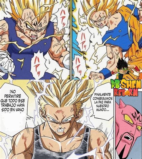 Vegeta hablando con un herido Goku