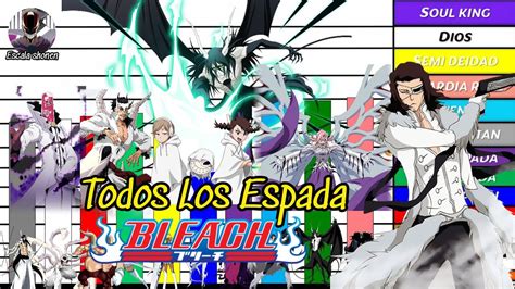 Gráfico de poder de los Espada Bleach
